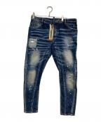 DSQUARED2ディースクエアード）の古着「加工デニムパンツ」｜インディゴ