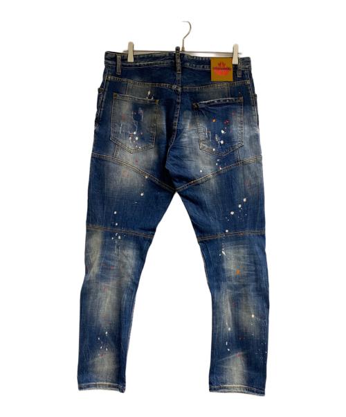 DSQUARED2（ディースクエアード）DSQUARED2 (ディースクエアード) 加工デニムパンツ インディゴ サイズ:52の古着・服飾アイテム