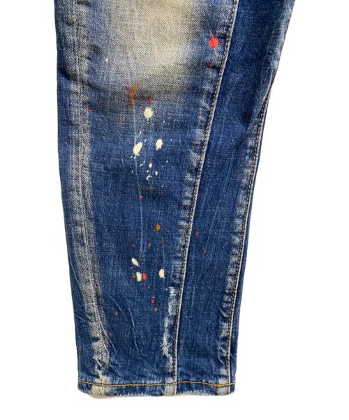 DSQUARED2（ディースクエアード）DSQUARED2 (ディースクエアード) 加工デニムパンツ インディゴ サイズ:52の古着・服飾アイテム