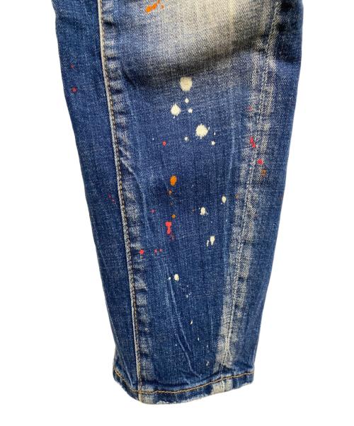 DSQUARED2（ディースクエアード）DSQUARED2 (ディースクエアード) 加工デニムパンツ インディゴ サイズ:52の古着・服飾アイテム