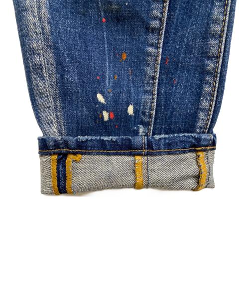 DSQUARED2（ディースクエアード）DSQUARED2 (ディースクエアード) 加工デニムパンツ インディゴ サイズ:52の古着・服飾アイテム