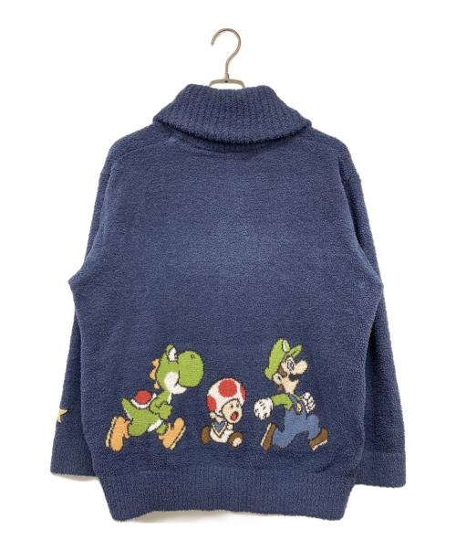 gelato pique（ジェラートピケ）gelato pique (ジェラートピケ) スーパーマリオ ジャガードショールカーディガン ネイビー サイズ:Fの古着・服飾アイテム