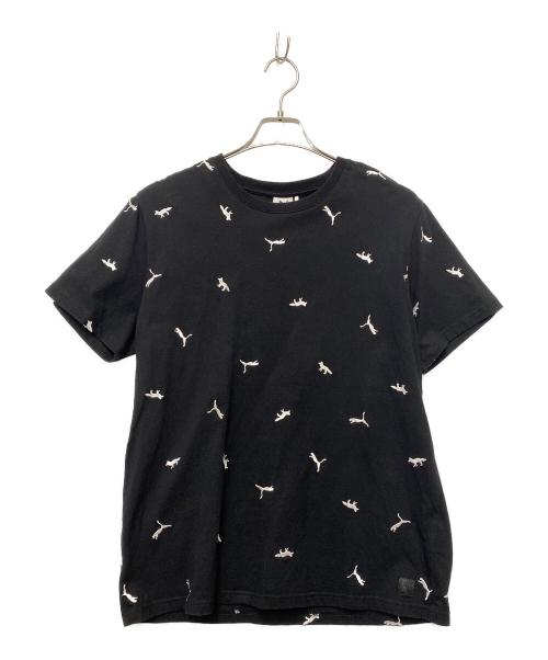 maison kitsune（メゾンキツネ）MAISON KITSUNE (メゾンキツネ) PUMA (プーマ) 半袖カットソー ブラック サイズ:Sの古着・服飾アイテム