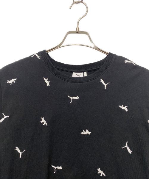 maison kitsune（メゾンキツネ）MAISON KITSUNE (メゾンキツネ) PUMA (プーマ) 半袖カットソー ブラック サイズ:Sの古着・服飾アイテム