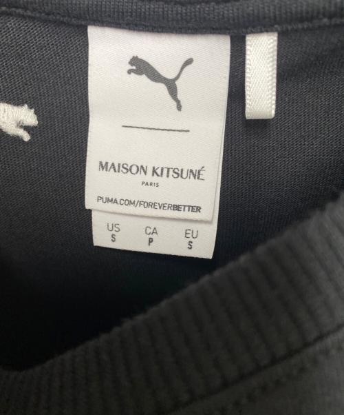 maison kitsune（メゾンキツネ）MAISON KITSUNE (メゾンキツネ) PUMA (プーマ) 半袖カットソー ブラック サイズ:Sの古着・服飾アイテム