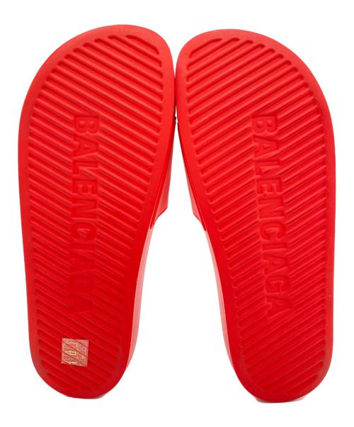 BALENCIAGA（バレンシアガ）BALENCIAGA (バレンシアガ) プールスライド レッド サイズ:26.5の古着・服飾アイテム