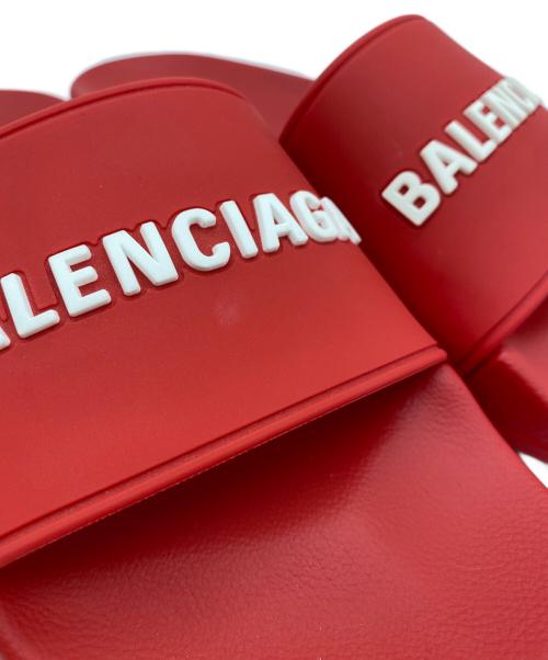 BALENCIAGA（バレンシアガ）BALENCIAGA (バレンシアガ) プールスライド レッド サイズ:26.5の古着・服飾アイテム