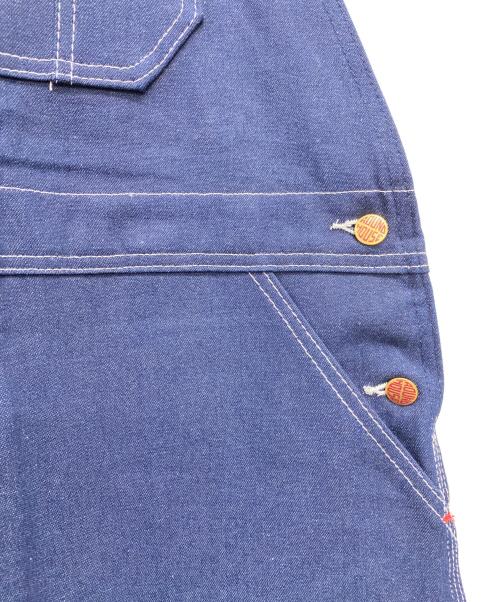 round house（ラウンドハウス）round house (ラウンドハウス) 966 Blue Denim Bid Overalls インディゴ サイズ:表記無し 未使用品の古着・服飾アイテム