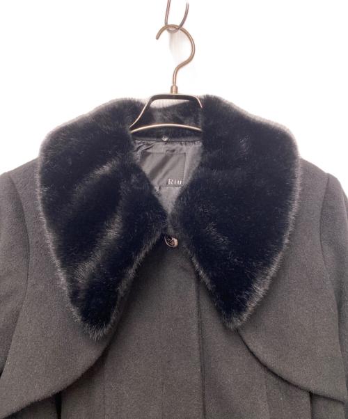 riu（リウ）Riu (リウ) ロングコート ブラック サイズ:Freeの古着・服飾アイテム