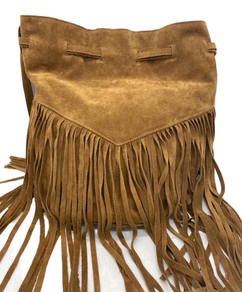 BHAG（ビーハグ）BHAG (ビーハグ) FRINGE LINING NATURALE BAG ブラウンの古着・服飾アイテム