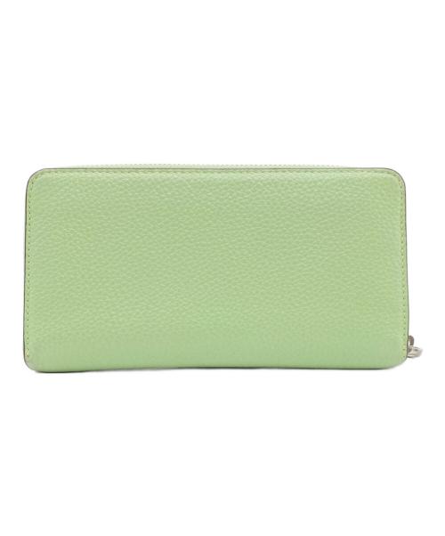 COACH（コーチ）COACH (コーチ) ロング ジップ アラウンド ウォレット 黄緑の古着・服飾アイテム