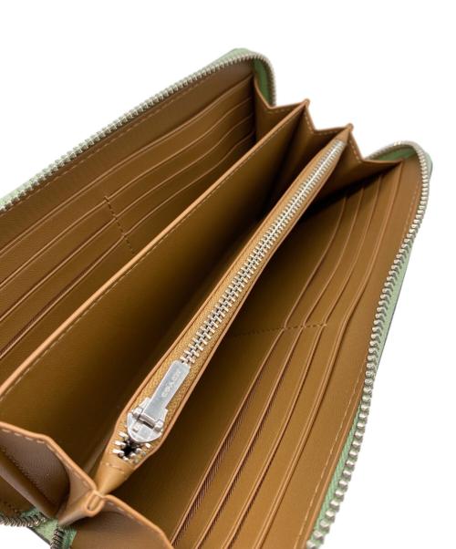COACH（コーチ）COACH (コーチ) ロング ジップ アラウンド ウォレット 黄緑の古着・服飾アイテム