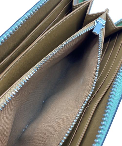 COACH（コーチ）COACH (コーチ) ロング ジップ アラウンド ウォレット 黄緑の古着・服飾アイテム