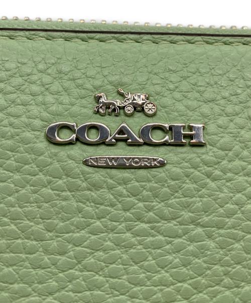COACH（コーチ）COACH (コーチ) ロング ジップ アラウンド ウォレット 黄緑の古着・服飾アイテム