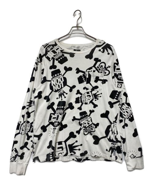 stussy（ステューシー）stussy (ステューシー) カットソー　00‘ｓ/ワールドツアー ホワイト サイズ:Lの古着・服飾アイテム