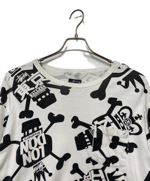 stussy（ステューシー）stussy (ステューシー) カットソー　00‘ｓ/ワールドツアー ホワイト サイズ:Lの古着・服飾アイテム