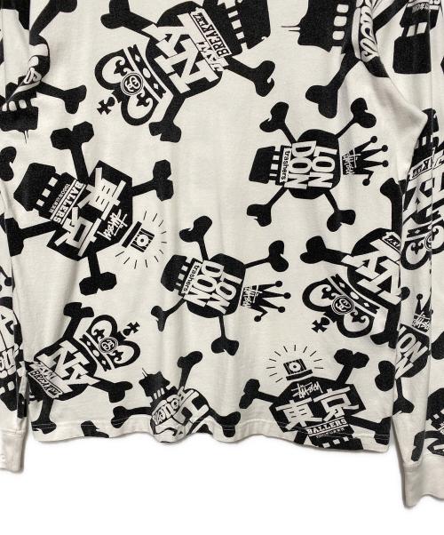 stussy（ステューシー）stussy (ステューシー) カットソー　00‘ｓ/ワールドツアー ホワイト サイズ:Lの古着・服飾アイテム
