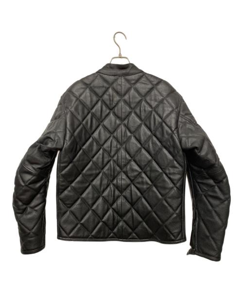 GENUINE LEATHER（ジェニュインレザー）GENUINE LEATHER (ジェニュインレザー) ライダースジャケット ブラック サイズ:Mの古着・服飾アイテム