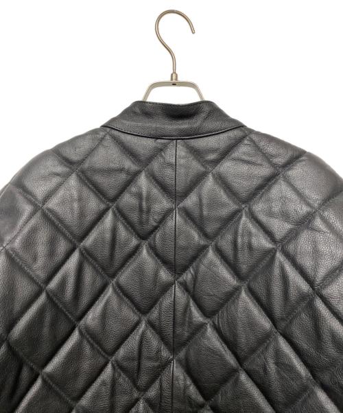 GENUINE LEATHER（ジェニュインレザー）GENUINE LEATHER (ジェニュインレザー) ライダースジャケット ブラック サイズ:Mの古着・服飾アイテム