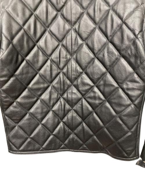 GENUINE LEATHER（ジェニュインレザー）GENUINE LEATHER (ジェニュインレザー) ライダースジャケット ブラック サイズ:Mの古着・服飾アイテム