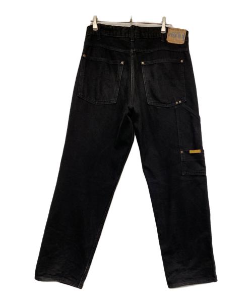 PRSN BLU（プリズンブルース）PRSN BLU (プリズンブルー) ダブルニ-パンツ ブラック サイズ:SIZE91cm(W36)の古着・服飾アイテム