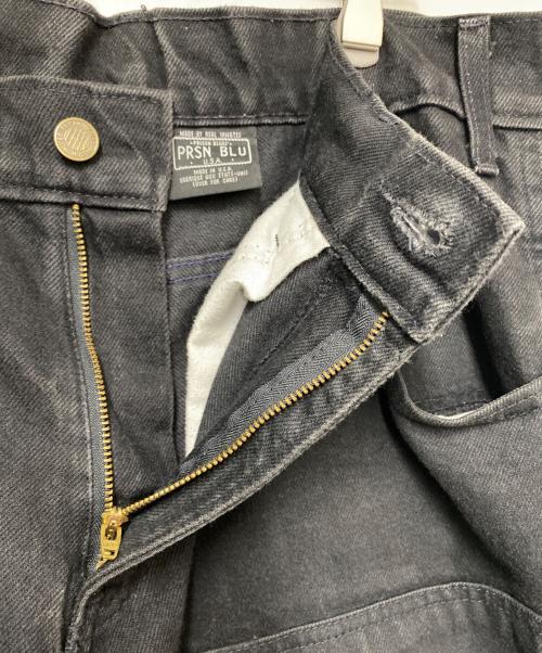 PRSN BLU（プリズンブルース）PRSN BLU (プリズンブルー) ダブルニ-パンツ ブラック サイズ:SIZE91cm(W36)の古着・服飾アイテム