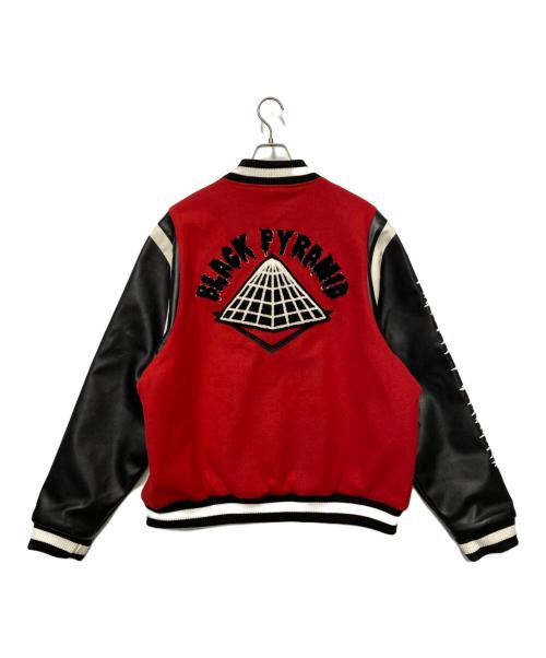 BLACK PYRAMID（ブラックピラミッド）BLACK PYRAMID (ブラックピラミッド) スタジャン レッド×ブラック サイズ:XXXLの古着・服飾アイテム