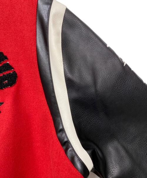 BLACK PYRAMID（ブラックピラミッド）BLACK PYRAMID (ブラックピラミッド) スタジャン レッド×ブラック サイズ:XXXLの古着・服飾アイテム