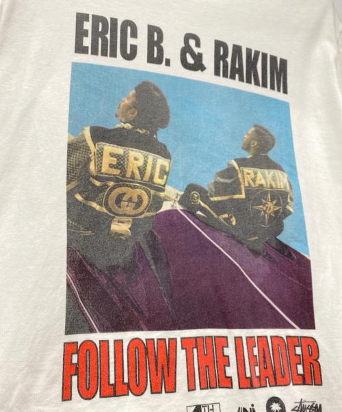 stussy（ステューシー）stussy (ステューシー) ERIC B. & RAKIM FOLLOW THE LEADER TEE ホワイト サイズ:Mの古着・服飾アイテム