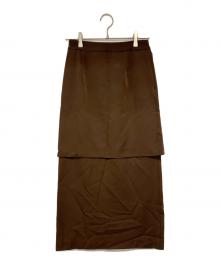 Ameri（アメリ）の古着「タイトティアードスカート」｜ブラウン