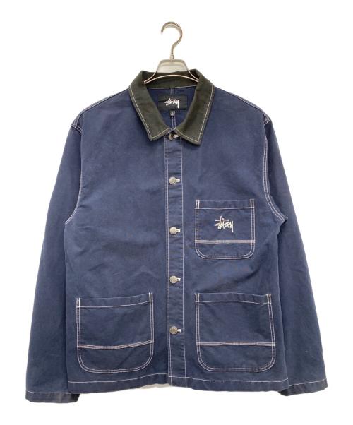 stussy（ステューシー）stussy (ステューシー) Brushed Moleskin Chore Jacket ネイビー サイズ:XLの古着・服飾アイテム