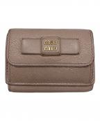 MIU MIUミュウミュウ）の古着「コンパクトウォレット」｜ピンク