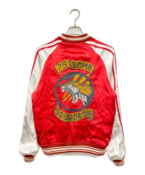 AVIREX（アヴィレックス）AVIREX (アヴィレックス) ミリタリー リバーシブル スーベニア イーグル ドラゴン スカジャン ジャケット レッド×ホワイト サイズ:Mの古着・服飾アイテム