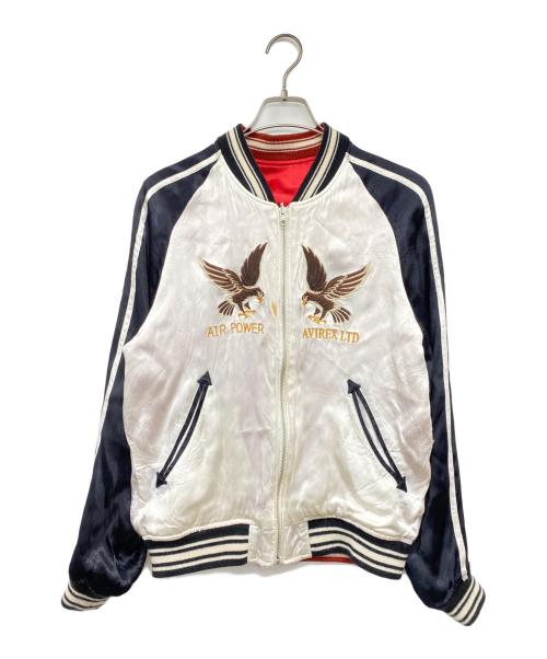 AVIREX（アヴィレックス）AVIREX (アヴィレックス) ミリタリー リバーシブル スーベニア イーグル ドラゴン スカジャン ジャケット レッド×ホワイト サイズ:Mの古着・服飾アイテム