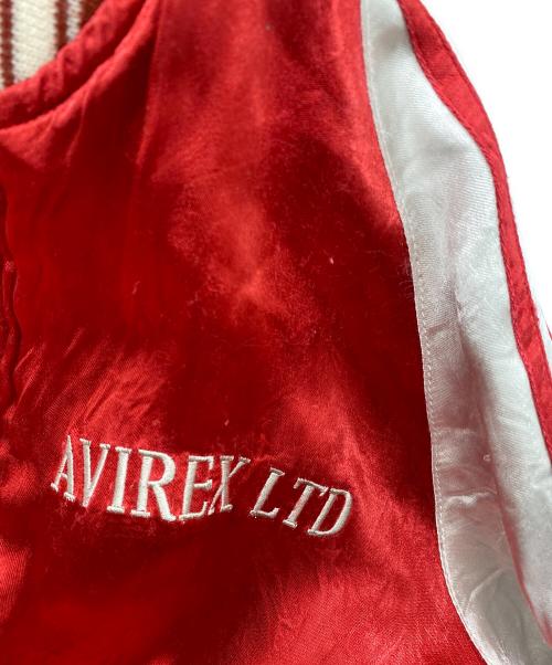 AVIREX（アヴィレックス）AVIREX (アヴィレックス) ミリタリー リバーシブル スーベニア イーグル ドラゴン スカジャン ジャケット レッド×ホワイト サイズ:Mの古着・服飾アイテム