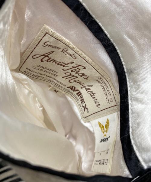 AVIREX（アヴィレックス）AVIREX (アヴィレックス) ミリタリー リバーシブル スーベニア イーグル ドラゴン スカジャン ジャケット レッド×ホワイト サイズ:Mの古着・服飾アイテム