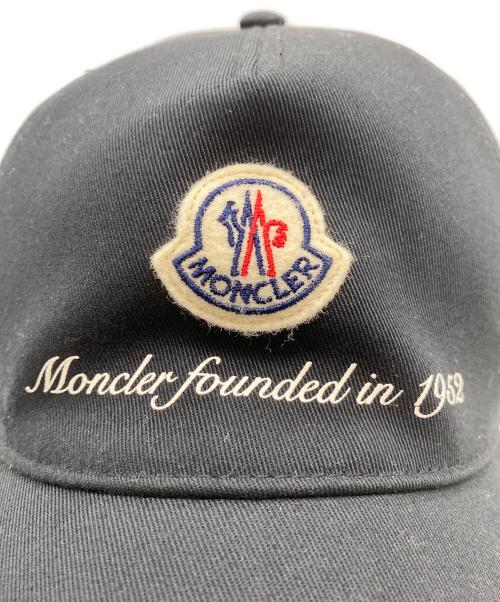 MONCLER（モンクレール）MONCLER (モンクレール) GABARDINE BASEBALL CAP ブラックの古着・服飾アイテム
