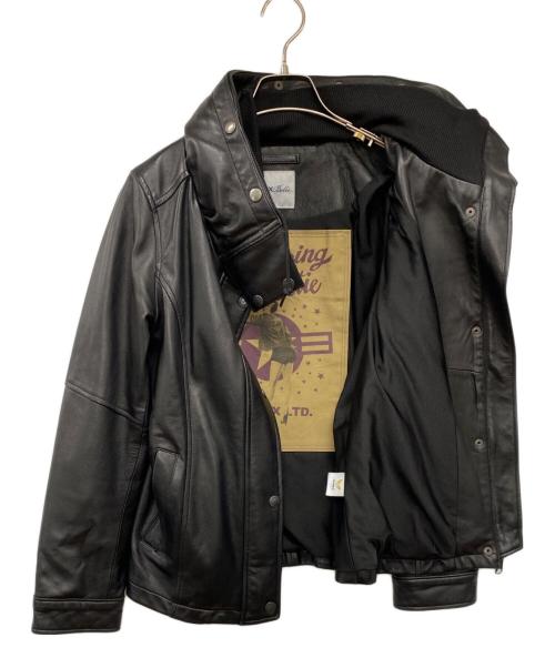 AVIREX Belle（アヴィレックス ベル）AVIREX belle (アヴィレックス ベル) ラムレザージャケット ブラック サイズ:Mの古着・服飾アイテム