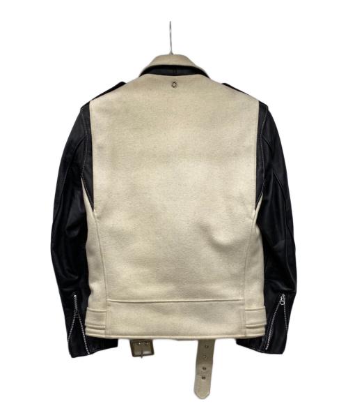 Schott（ショット）Schott (ショット) レザージャケット ブラック×ホワイト サイズ:38の古着・服飾アイテム