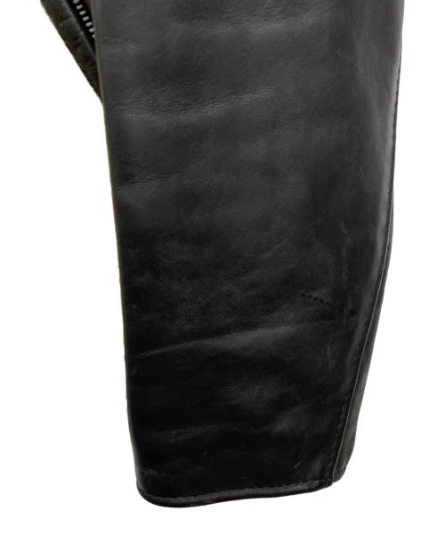 Schott（ショット）Schott (ショット) レザージャケット ブラック×ホワイト サイズ:38の古着・服飾アイテム