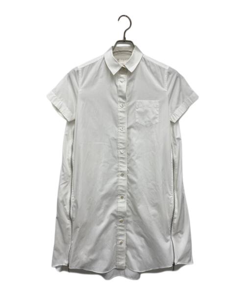 sacai（サカイ）sacai (サカイ) シャツワンピース ホワイト サイズ:1の古着・服飾アイテム
