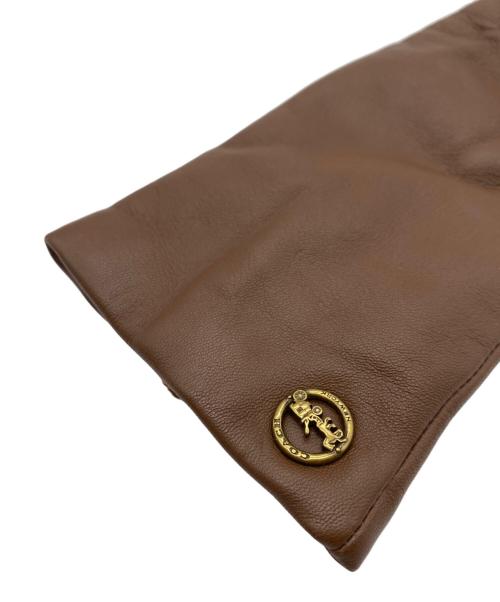 COACH（コーチ）COACH (コーチ) レザーグローブ ブラウン サイズ:175/180の古着・服飾アイテム