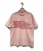 COMME des GARCONS HOMMEコムデギャルソン オム）の古着「メッセージTシャツ」｜ピンク