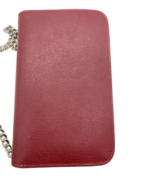 LONGCHAMP（ロンシャン）LONGCHAMP (ロンシャン) チェーンショルダーバッグ レッドの古着・服飾アイテム