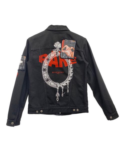 GIVENCHY（ジバンシィ）GIVENCHY (ジバンシィ) Givenchy Black Rare Patch Logo Denim Jacket（ブラック レアパッチ ロゴ デニムジャケット） ブラック サイズ:Sの古着・服飾アイテム