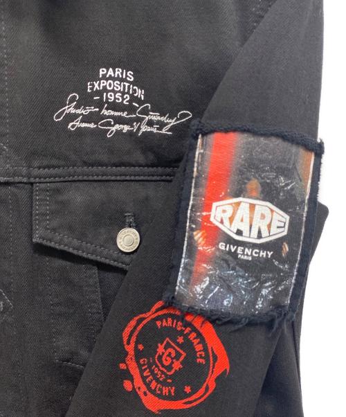 GIVENCHY（ジバンシィ）GIVENCHY (ジバンシィ) Givenchy Black Rare Patch Logo Denim Jacket（ブラック レアパッチ ロゴ デニムジャケット） ブラック サイズ:Sの古着・服飾アイテム
