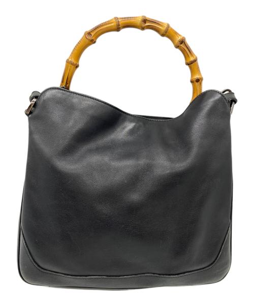 GUCCI（グッチ）GUCCI (グッチ) バンブーショルダーバッグ ブラックの古着・服飾アイテム