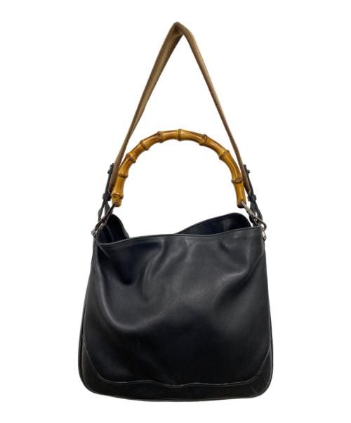 GUCCI（グッチ）GUCCI (グッチ) バンブーショルダーバッグ ブラックの古着・服飾アイテム