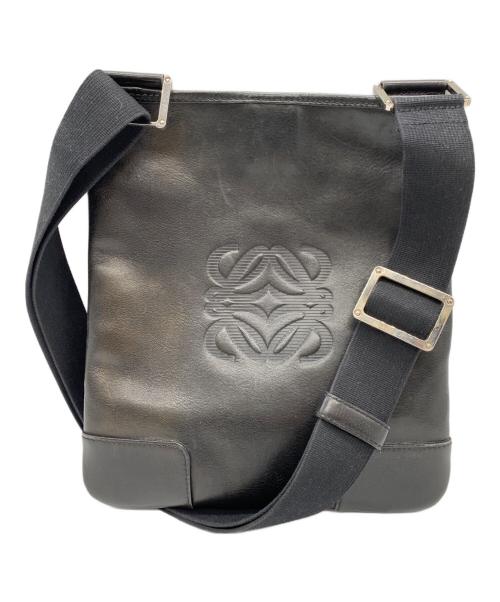 LOEWE（ロエベ）LOEWE (ロエベ) レザーショルダーバッグ ブラックの古着・服飾アイテム