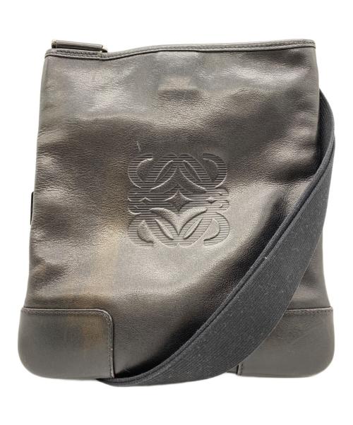LOEWE（ロエベ）LOEWE (ロエベ) レザーショルダーバッグ ブラックの古着・服飾アイテム